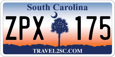 SC license plate ZPX175