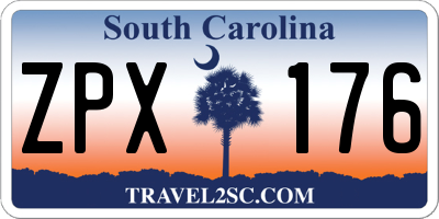 SC license plate ZPX176