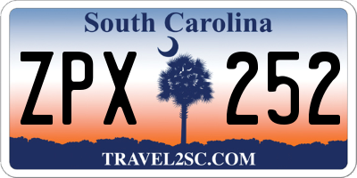 SC license plate ZPX252