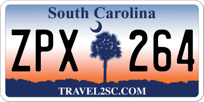 SC license plate ZPX264
