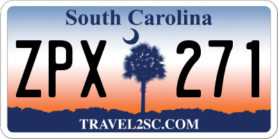 SC license plate ZPX271