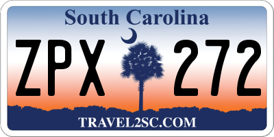 SC license plate ZPX272
