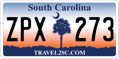 SC license plate ZPX273
