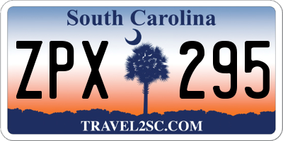 SC license plate ZPX295