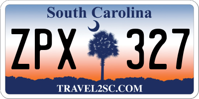SC license plate ZPX327