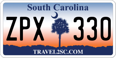 SC license plate ZPX330