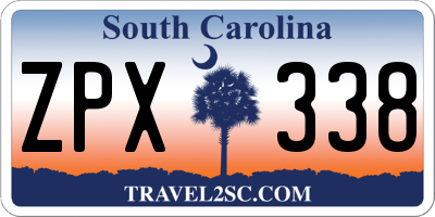 SC license plate ZPX338
