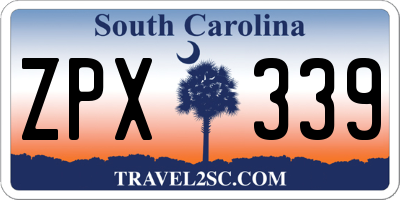 SC license plate ZPX339