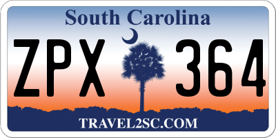 SC license plate ZPX364