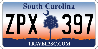 SC license plate ZPX397