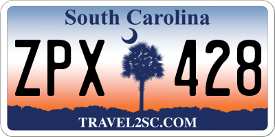 SC license plate ZPX428