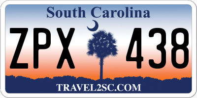 SC license plate ZPX438