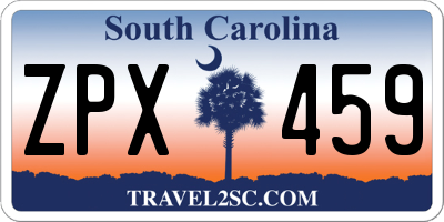 SC license plate ZPX459