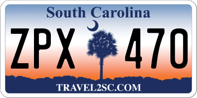 SC license plate ZPX470