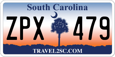 SC license plate ZPX479
