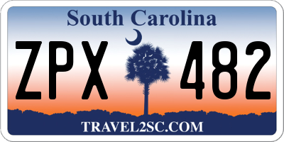 SC license plate ZPX482