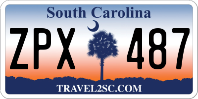 SC license plate ZPX487