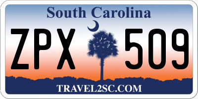 SC license plate ZPX509