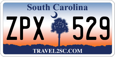 SC license plate ZPX529