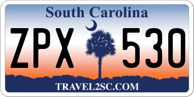 SC license plate ZPX530