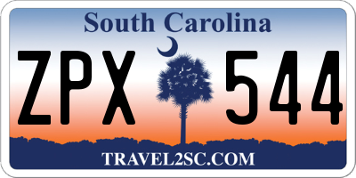 SC license plate ZPX544