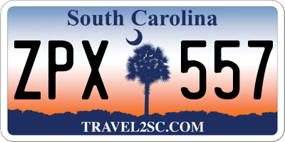 SC license plate ZPX557