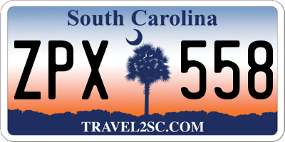 SC license plate ZPX558