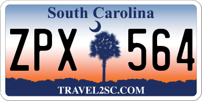 SC license plate ZPX564