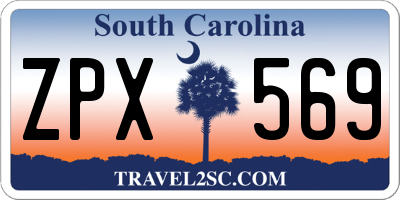 SC license plate ZPX569