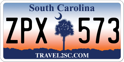 SC license plate ZPX573