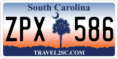 SC license plate ZPX586
