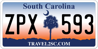 SC license plate ZPX593