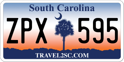 SC license plate ZPX595