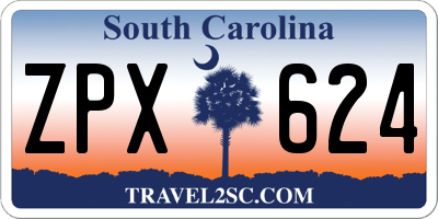 SC license plate ZPX624
