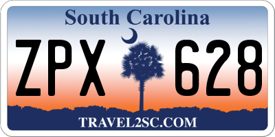 SC license plate ZPX628
