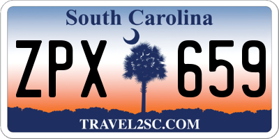 SC license plate ZPX659