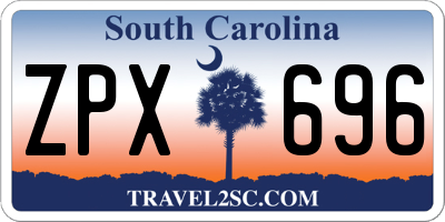 SC license plate ZPX696