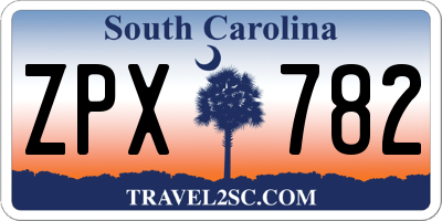SC license plate ZPX782
