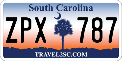 SC license plate ZPX787