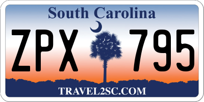 SC license plate ZPX795