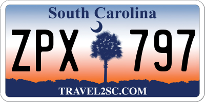 SC license plate ZPX797
