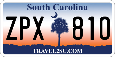 SC license plate ZPX810