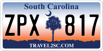 SC license plate ZPX817