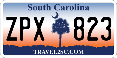 SC license plate ZPX823