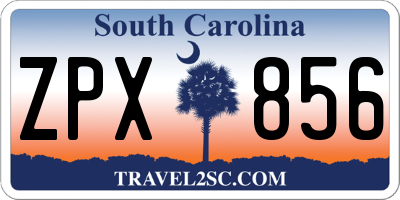 SC license plate ZPX856