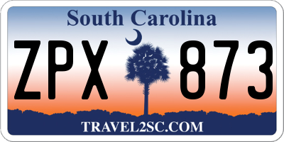SC license plate ZPX873