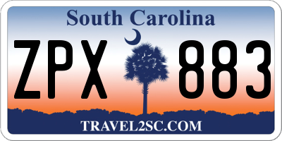 SC license plate ZPX883