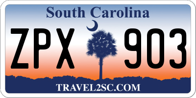 SC license plate ZPX903