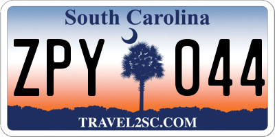 SC license plate ZPY044