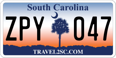 SC license plate ZPY047